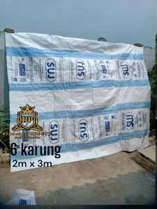 Terpal 3x4 Hamparan Padi Terpal Plastik Dari Karung Terigu Gebang Karung /Terpal Tebal