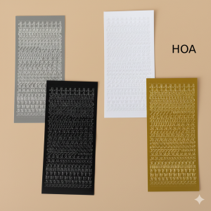 Sticker Chữ & Số Mạ Vàng Dập Bạc Ép KimTrang Trí Ảnh Photocard- Sổ Tay Mới Nhất 2025