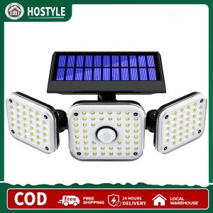 【NEW】 Waterproof Solar Motion Flood Light 112 LEDs Outdoor Lighting for Garden Yard Porch Garage 6000K White
