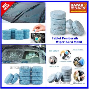 Isi 5pcs Sabun Wiper Mobil Tablet Pembersih Kaca Mobil Pil Wifer 1 Sabun Untuk 4 Liter Air AA