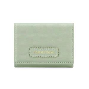 กระเป๋าสตางค์ผู้หญิงใบสั้น2พับ FOREVER YOUNG กระเป๋าสตางค์ กระเป๋าสตางค์แฟชั่ สไตล์เกาหลี ฟรีกล่อง NO:8346-016Y