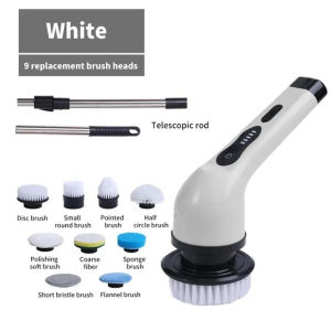 【SG In Stock🔥】9-in-1 Wireless Electric Cleaning Brush Set Replaceable Rotating Cleaning Heads Multifunctional Spin Scrubber