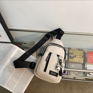 潮牌日系胸包休闲薄款女单斜挎包男潮运动肩包男士背包帅气