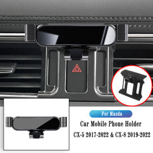 Pemegang telefon kereta untuk Mazda CX-5 2015-2022 CX8 2019-2022 CX6 2009-2016 Gravity Navigation Bracket GPS Stand Air Outlet Clip Rotatable Support