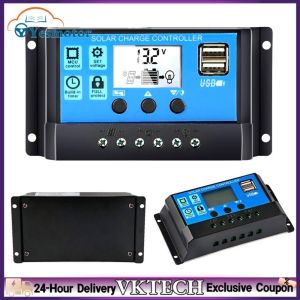 Reliable Solar Power Controller with LCD Screen Dual USB Ports Timer for Outdoor and Garden Solar Energy Systems
