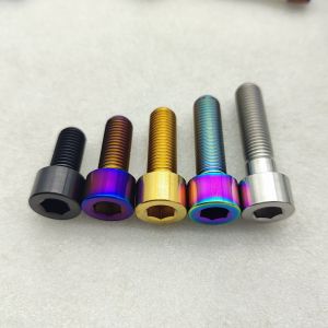 1PC Titan m10x1.25x20 25 30 35 40mm đầu có lỗ sáu cạnh Ốc vít nắp đinh vít 1.25mm Dụng cụ đo bước ren