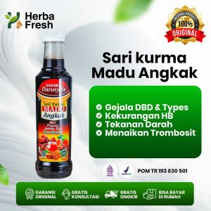 Sari Kurma Madu Angkak SAKURA Darusyifa obat demam berdarah DBD tipes Typus