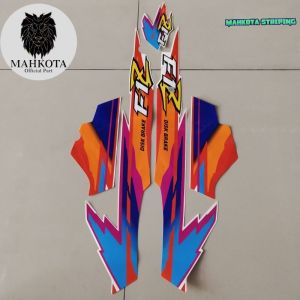 STRIPING STICKER LIS LES POLET yamaha fizr fiz r f1 zr1994 1995 putih albino stiker list body standar berkualitas termurah Mahkota Stiker