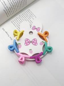 6 Pieces Per Card Solid Color 3cm Size Mini Hair Side Bangs Grip Accessories Clip Clamps
