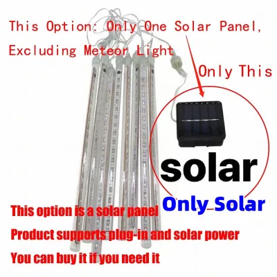 【COD】Meteor Shower Rain Lights Solar//Plug in Outdoor Waterproof 8 Tubes 30cm/45cm Christmas Light Outdoor Garden Holiday Wedding Party Decoration On Sale New Year Christmas Decoration
