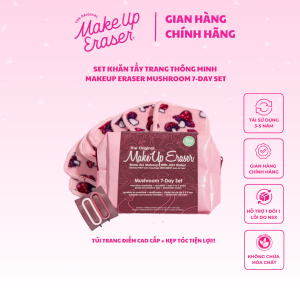 Set mini khăn tẩy trang và tẩy da chết siêu mềm mịn MakeUp Eraser Mushroom