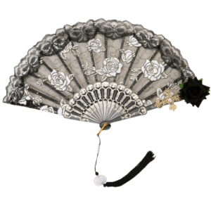 quạt tay cổ trang quạt giấy MMLUCK nghệ thuật Lolita phụ nữ Giá Đỡ Ảnh trang trí nội thất tuyệt đẹp tối Gothic Tòa Án ren hoài cổ hoa hồng quạt gấp quạt gấp Lolita Quạt ren nhảy tay fan hâm mộ
