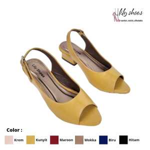 LILY SHOES - Clara Sepatu Big/Chunky Heels Wanita Cantik Casual Trendy Polos