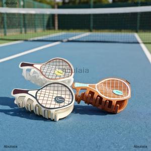 [COD] Abulaia Creative Simulation Tennis Racket Hair Caw Acetic Acid Shark Clip Fashion Casual Hairpin For Girls Headwear Hair Accessories