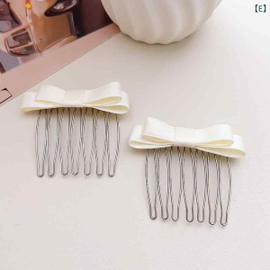 LƯỢC CÀI TÓC NƠ HÀN QUỐC 1 CẶP THANH LỊCH SATIN TRƠN | PHỤ KIỆN TÓC NỮ ĐI HỌC ĐI LÀM XINH XẮN