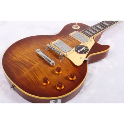 Tiger Flamed Maple Top Body Gibson Les Paul Standard Tea Iced Electric Guitar Hot selling products