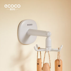 LODER ECOCO Rak Cangkuk Putar 360° Tanpa Paku | ECOCO Rotating Adhesive Wall Hook | Waterproof Heavy Duty Hanger