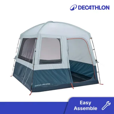 Decathlon Camping Tent Arpenaz Base - 6 Person (6.25 sqm Waterproof 3 Openings with Mosquito Net)