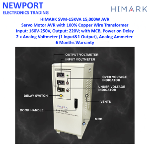 Himark SVM-15KVA 15000W Servo Motor AVR with 100% Copper Wire Transformer 6 Months Warranty