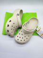 Crocs classic clog bone white unisex for man woman sandals with ecobag. 