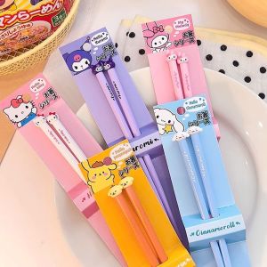 Kawaii Hello Kitty Đũa Kuromi Cinnamoroll Hoạt Hình Có Thể Tái Sử Dụng Hộ Gia Đình Nhiệt Độ Cao Chống Trơn Trượt Thân Thiện Với Môi Trường Đũa