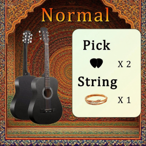 Guitar 38 Inch guitar Gitar Akustik 38" / Acoustic Guitar Beginner Round Corner Guitar Set ukulele With Pick String Bag Tuner