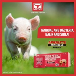 1 BOX APRALYTE is the fast-acting anti-scouring powder 1box x 48pcs (6g) for animals 1BOX apralyte powder for pig