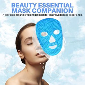 Chito8 Reusable Cooling Ice Face & Eye Mask Reusable Gel Beads Hot Cold Compress for Puffy Eyes Migraine Relief Pressure Relief Skin Care and Stress Relief