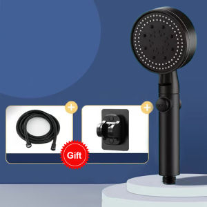 Ultra fivespeed shower set black rosette shower bath handheld shower head