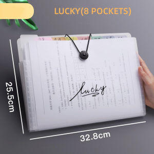 Transparent A4 File Folder File Pockets 5/8/12 Multi-Layer Expansion File Bag Expanding A4 Document Office Supplies School Staionary