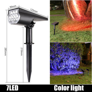 【Local Delivery】Hiberry Solar Light Outdoor Lawn Lamp Garden Lights 7 LED Solar Spot Lights 2000mAh Lawn Landscape Light