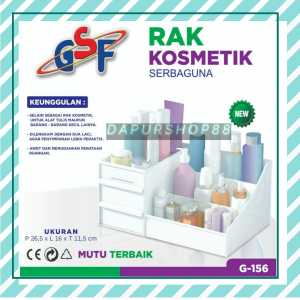 RAK KOSMETIK 2 LACI / RAK KOSMETIK SERBAGUNA 2 LACI GSF G-156 / RAK KOSMETIK 2 LACI MULTIFUNGSI / RAK KOSMETIK DAN MAKEUP DOMI STORAGE 2 LACI PLASTIK KOTAK PENYIMPANAN ALAT TULIS PERHIASAN BOX ORGANIZER MEJA / RAK KOSMETIK GSF