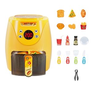 Simulation Air Fryer Cooking Toy Child Educational  Toy Role-Play Kitchen Toy Montessori Toddler Pretend-Play Toy
