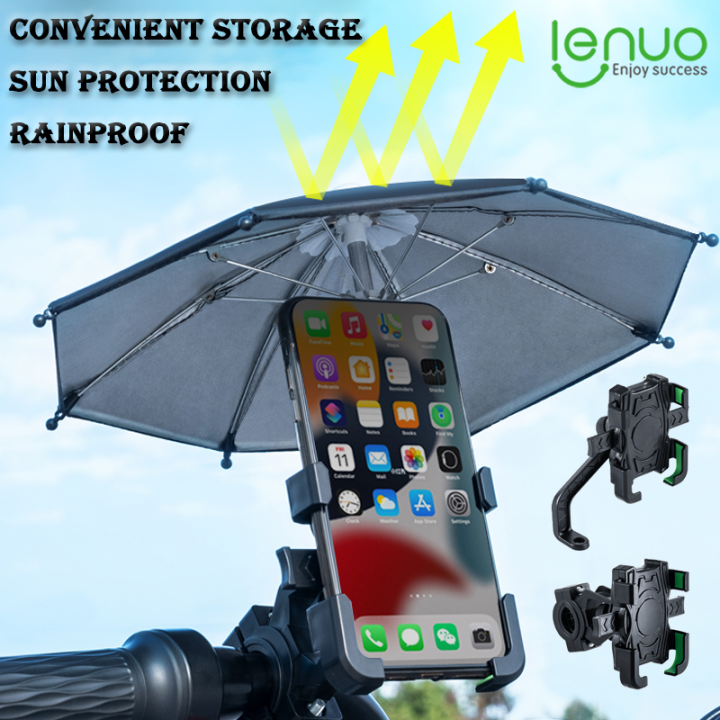 Lenuo điện thoại xe máy đứng Xe đạp điện thoại đứng khóa tự động với ô ...