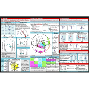 Clinical EKG Interpretation Guide Pocket Size Electrocardiogram Reference Poster for Healthcare Education Nurse Student