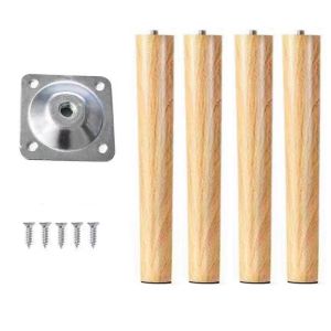 LIANG 4Pcs 30-60ซม. ค่ะ ขาเฟอร์นิเจอร์ไม้เนื้อแข็ง ดีไอวาย สไตล์เฉียง/แนวตั้ง ขาเฟอร์นิเจอร์ ขาโซฟาที่นอน อะไหล่สำหรับเปลี่ยน ขาโต๊ะกาแฟ ของใช้ในครัวเรือน