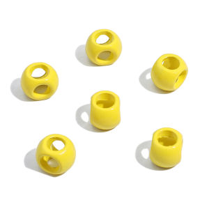 2Pcs 10x8mm Alloy Spray Paint Colored Four Way Perforated Charms Pendant Beads for Jewelry Making DIY Bracelet Earrings Key Chain Necklace