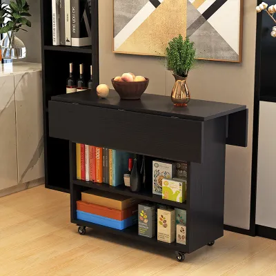 Dining Kitchen foldable Island with Removable Table Side Cabinet Sink Open-plan Bar Multi-functional Home