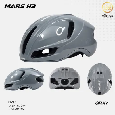 MARS H3 2025 หมวกจักรยาน สีใหม่ล่าสุด มาพร้อมระบบระบายอากาศ 10 ช่อง สายรัดแม่เหล็ก