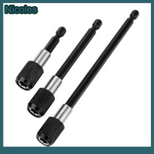 [Nicoles] Hexagonal Quick Release Self-locking Extension Rod Electric Drill Driver Quick Transfer Rod Screwdriver Extension Rod Tool