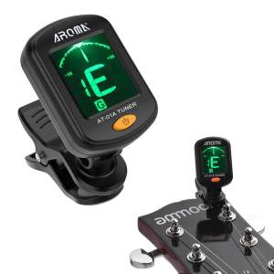 【SG】Rotatable Electronically Clip-on Tuner LCD Display for Chromatic Guitar Bass Ukulele Violin