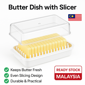 HOME BEST 1pc Butter Tray Storage Box Cheese Cutter Cut Slice Container Baking Bread Lid Kitchen Tool Kotak Mentega Bekas  牛油收纳盒
