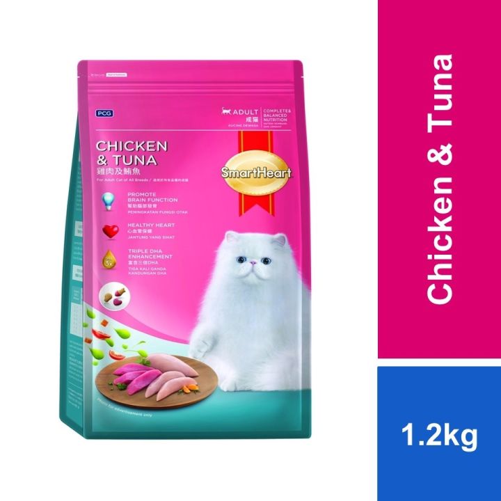 Smart Heart Cat Food - Chicken 'N' Tuna*1.2kg | Lazada