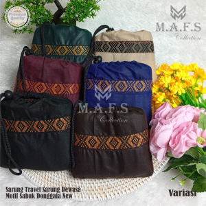 SARUNG TRAVELING POUCH DEWASA MOTIF POLOS SONGKET HALUS