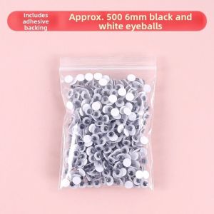 YUDESHUI Nhựa Mắt hoạt động của búp bê 3D có lông mi Đôi mắt chuyển động lắc lư Có lớp keo dán Đồ chơi nhồi bông cho trẻ em có mắt lông xù