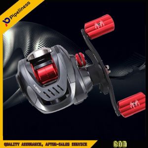 Pipeiness Máy Câu Ngang Máy Câu Ngang Hệ Thống Phanh Kép Máy Câu Ngang 8KG Lực Kéo Tối Đa 19 BBs 7.2:1 Máy Câu Cá Tay Cầm Bằng Hợp Kim Tốc Độ Cao