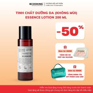 Lotion tinh chất dưỡng da Ecooking Essence Lotion 200ml giúp cung cấp độ ẩm nhẹ cho làn da cho làn da trông mềm mại tươi tắn tăng cường sản xuất collagen chống lại tác hại do tia UV gây ra