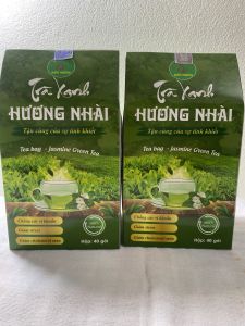 Combo 2 hộp trà xanh hương nhài Bảo Khang 80 gói trà túi lọc hoa nhài Bảo Khang giảm stress căng thẳng lo âu tăng đề kháng