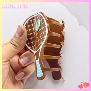 [KUNLIAN] Sáng Tạo Mô Phỏng Tennis Vợt Tóc Caw Axit Acetic Cá Mập Clip Thời Trang Giản Dị Kẹp Tóc Cho Cô Gái Mũ Nón Tóc Phụ Kiện