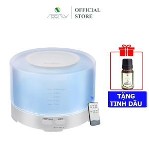 Máy xông tinh dầu phun sương tạo ẩm khuếch tán hình trụ dung tích 500ml tự ngắt khi hết nước - Nga My JSC